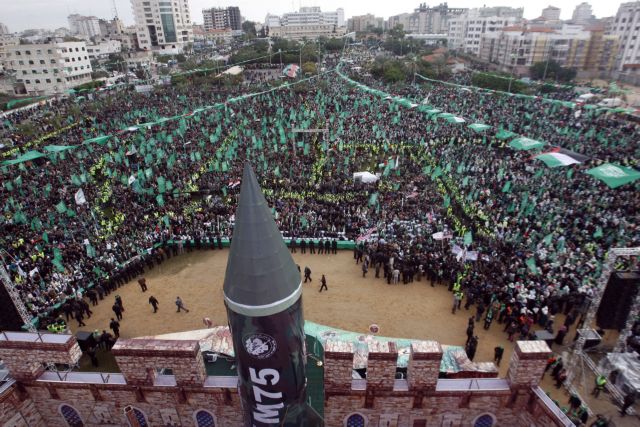 «Συγκέντρωση νίκης» της Χαμάς, παρουσία του Μεσαάλ, στη Γάζα